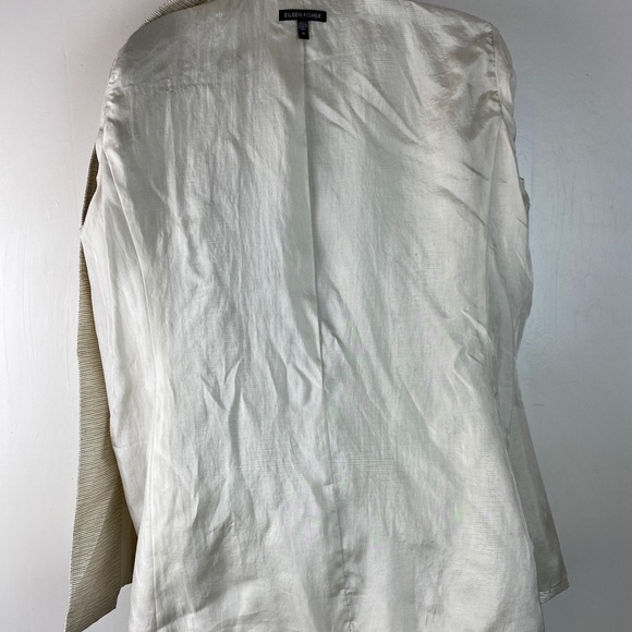 Eileen Fisher Silk Blend Blazer Womens Medium Open - Picture 7 of 9